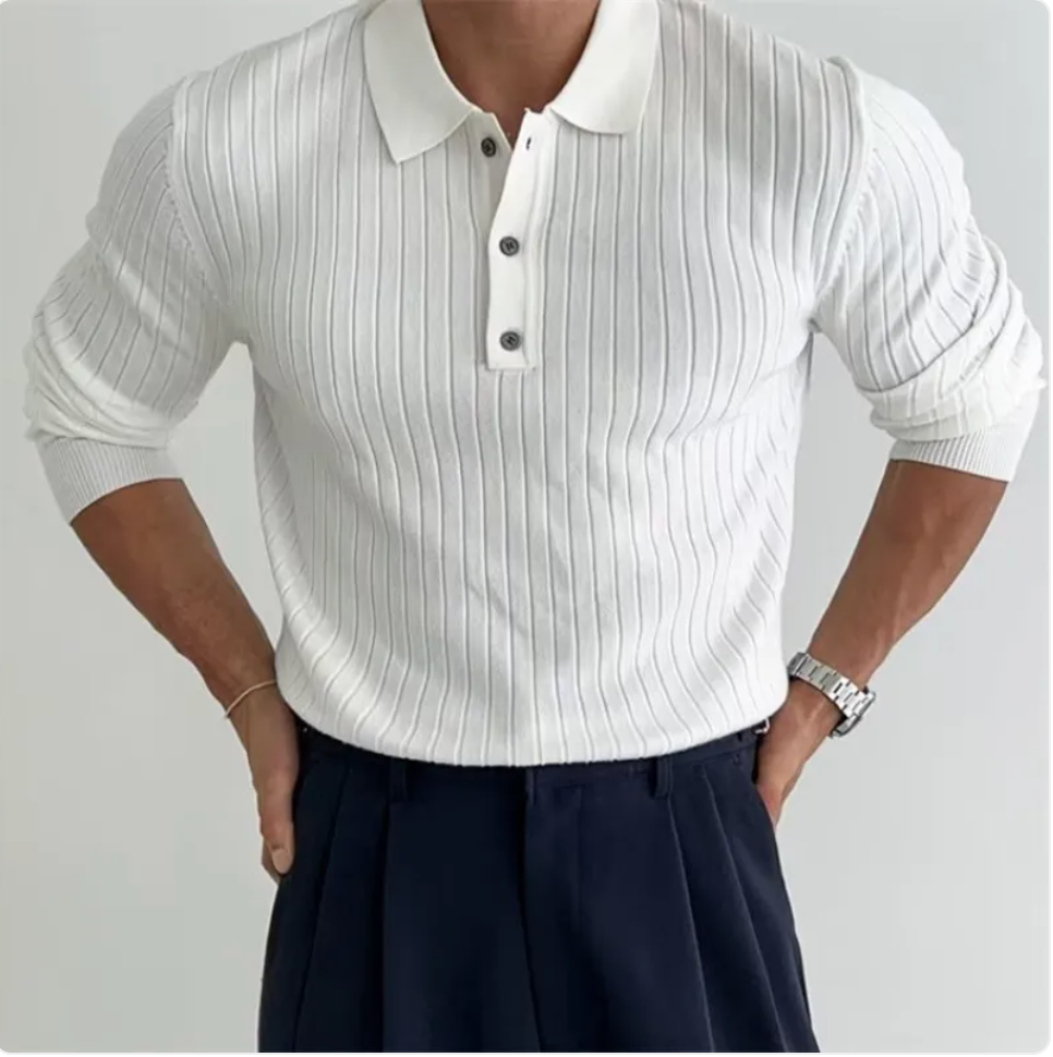 Camisa Polo de Manga largas  - Elegancia.