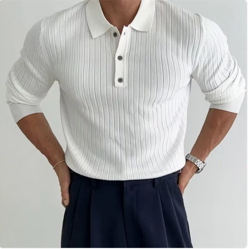 Camisa Polo de Manga largas  - Elegancia.