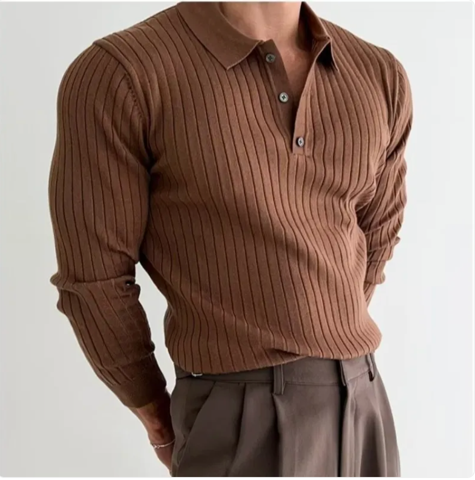 Camisa Polo de Manga largas  - Elegancia.