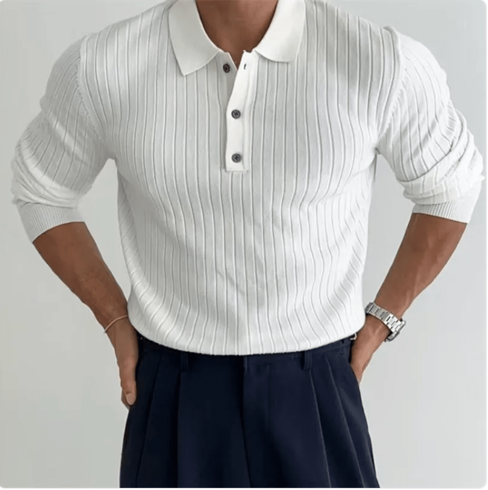 Camisa Polo de Manga largas - Elegancia. - KOALAPREMIUN🐨